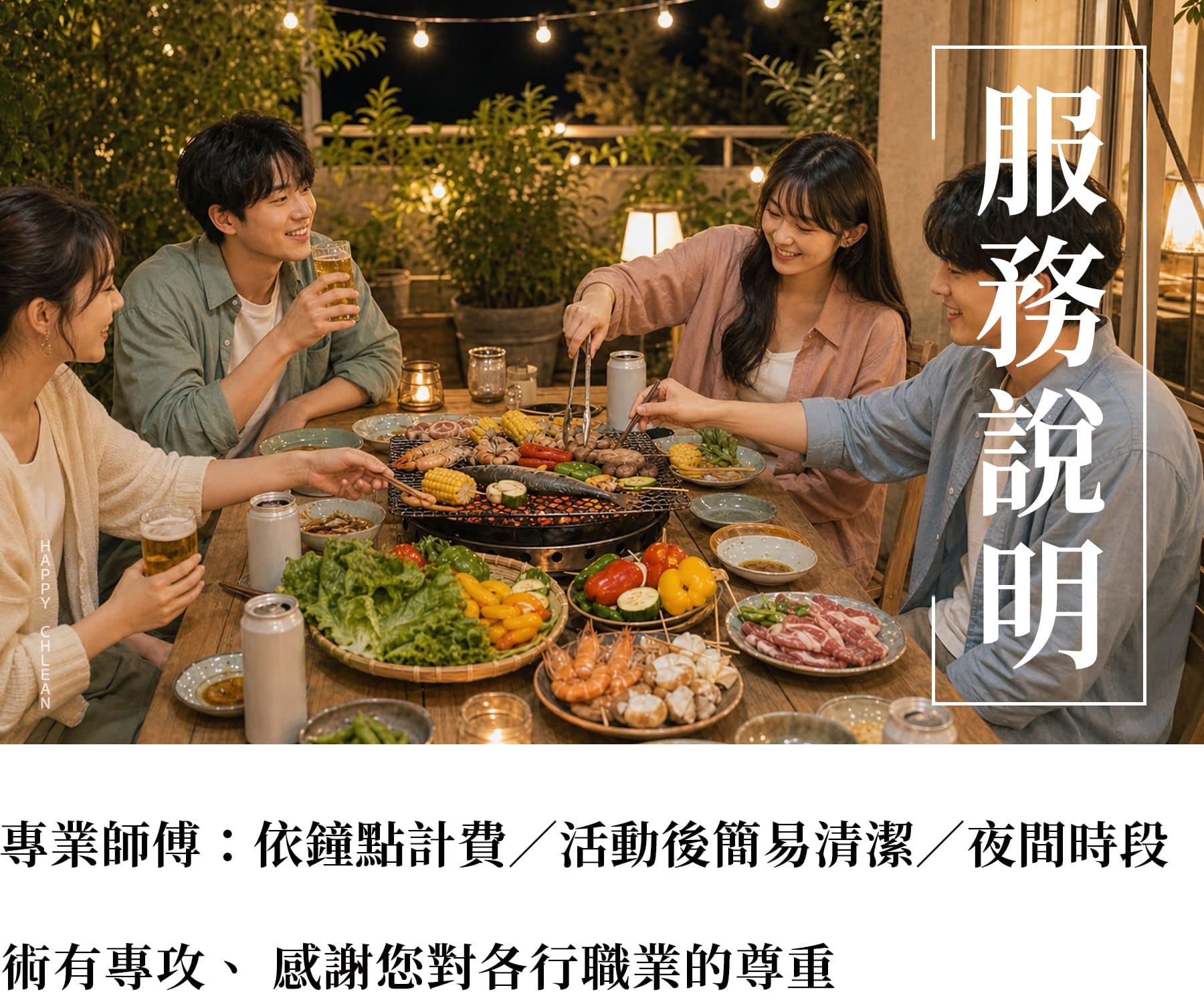 夜間男師傅清潔服務說明圖