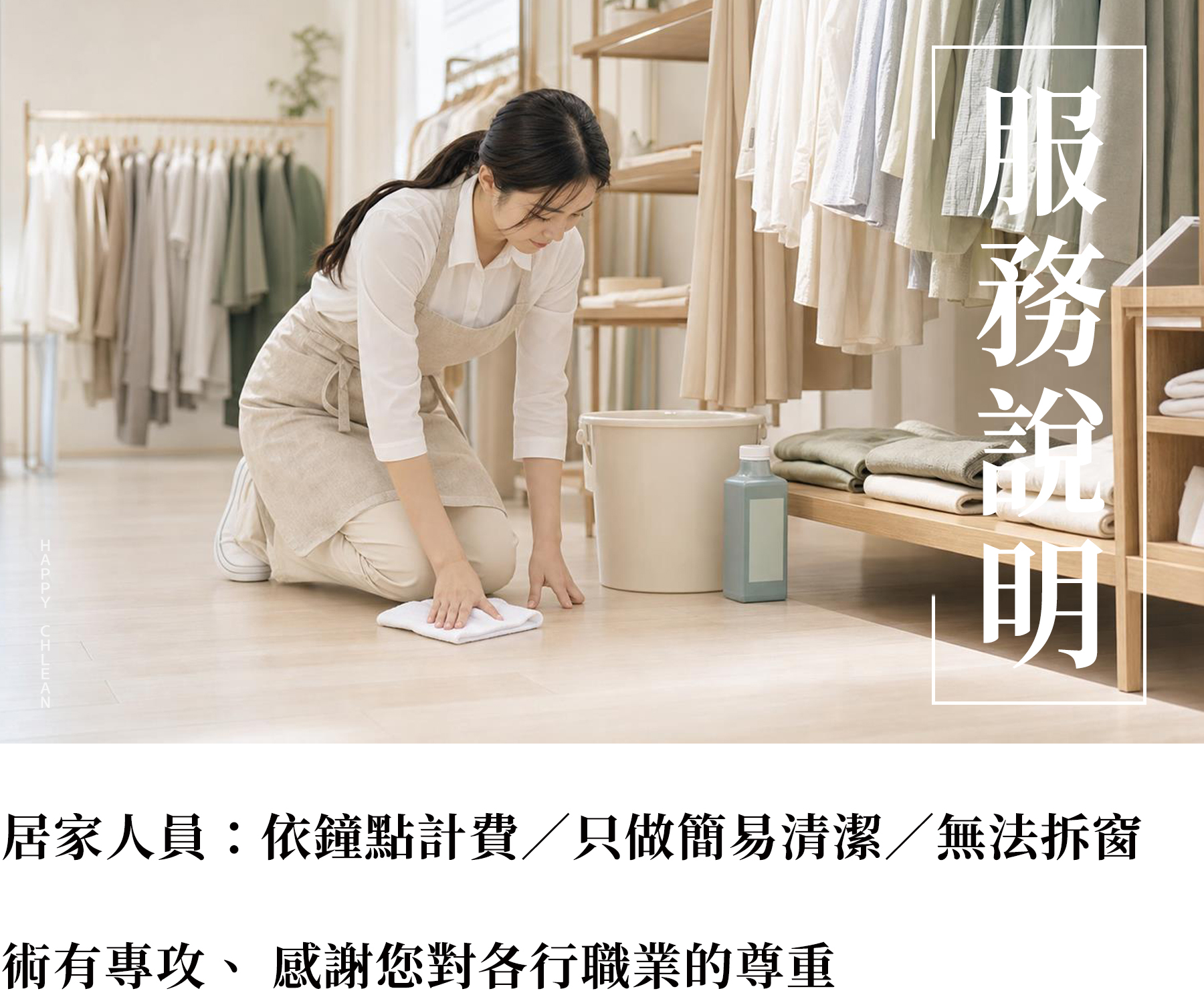 辦公室與店面定期清潔服務說明圖