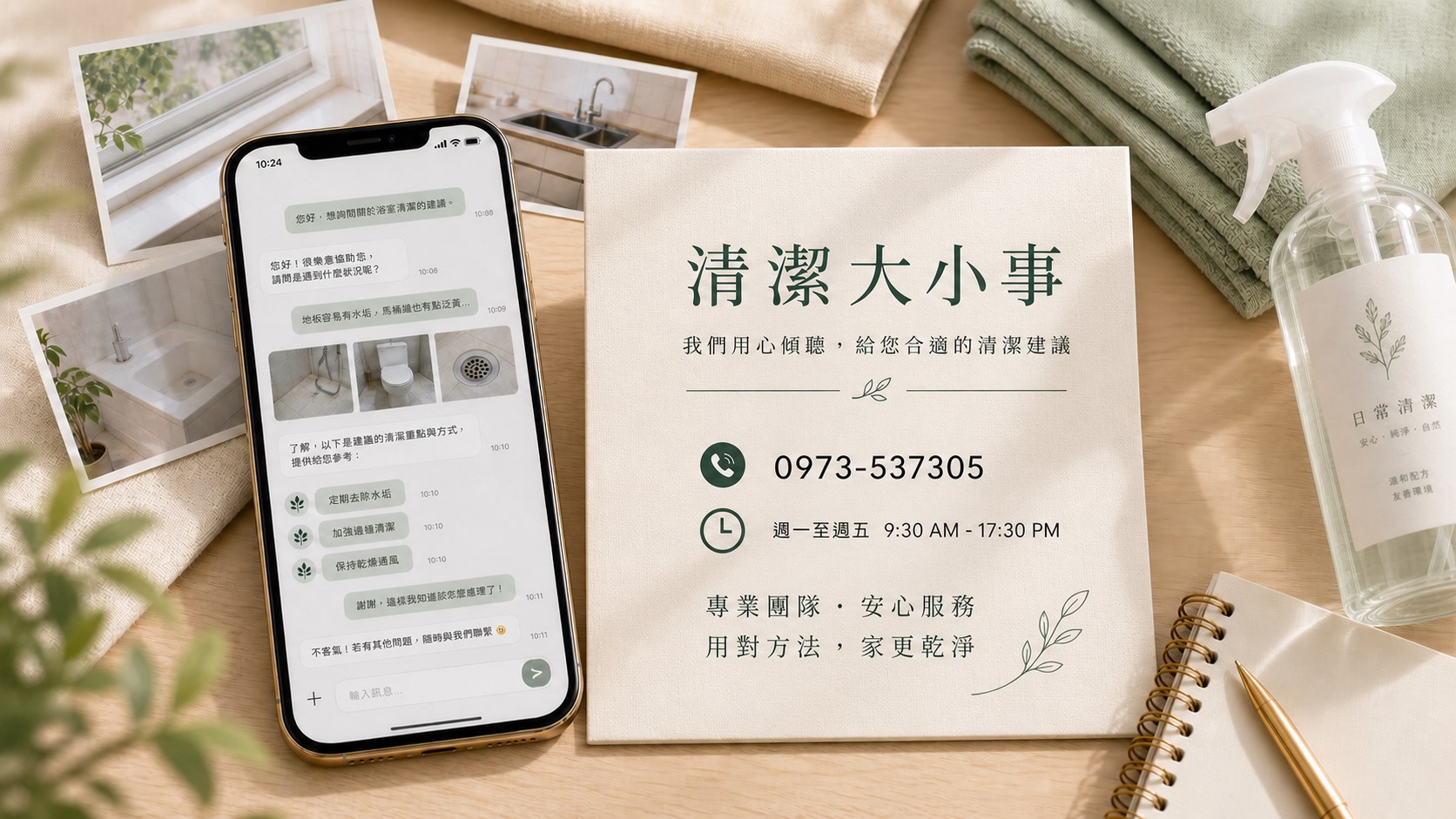 退租清潔官方 LINE 聯繫客服海報