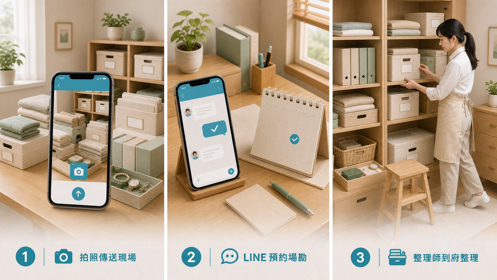 嘉義遺物整理預約流程圖，點擊可加入官方 LINE 諮詢
