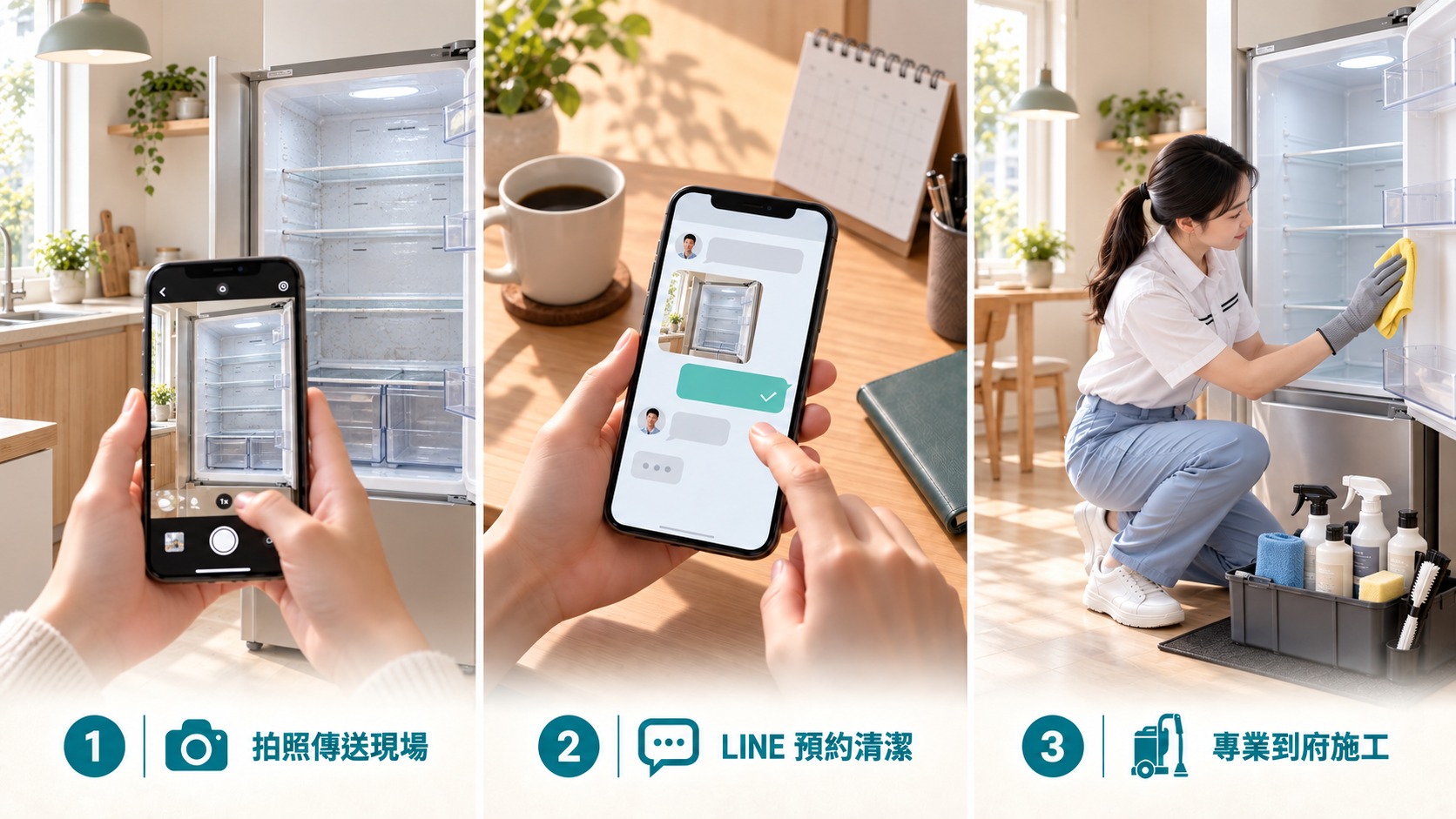 冰箱清洗聯繫客服說明圖