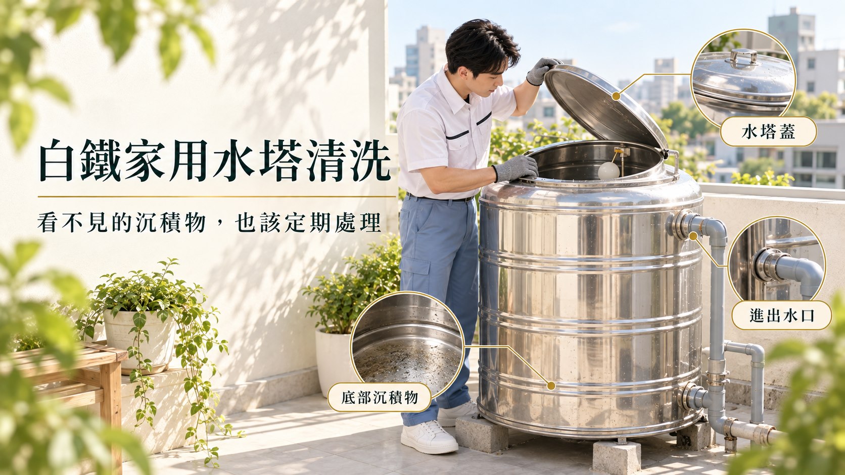 白鐵水塔清洗聯繫客服說明圖