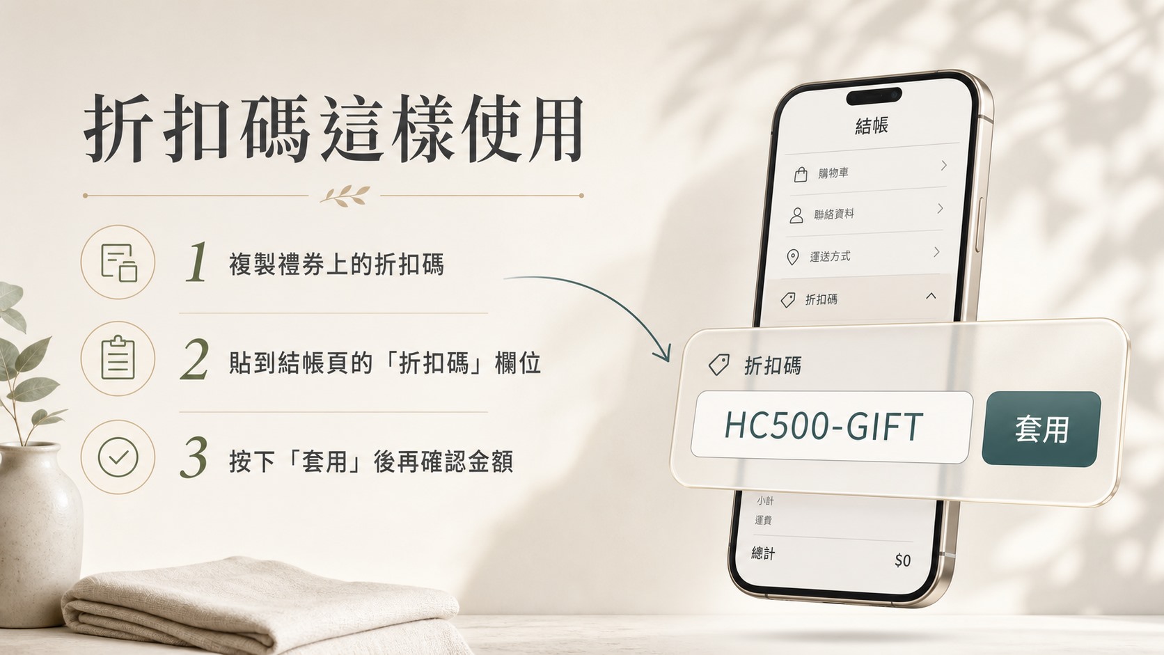 折抵券使用規則示意圖