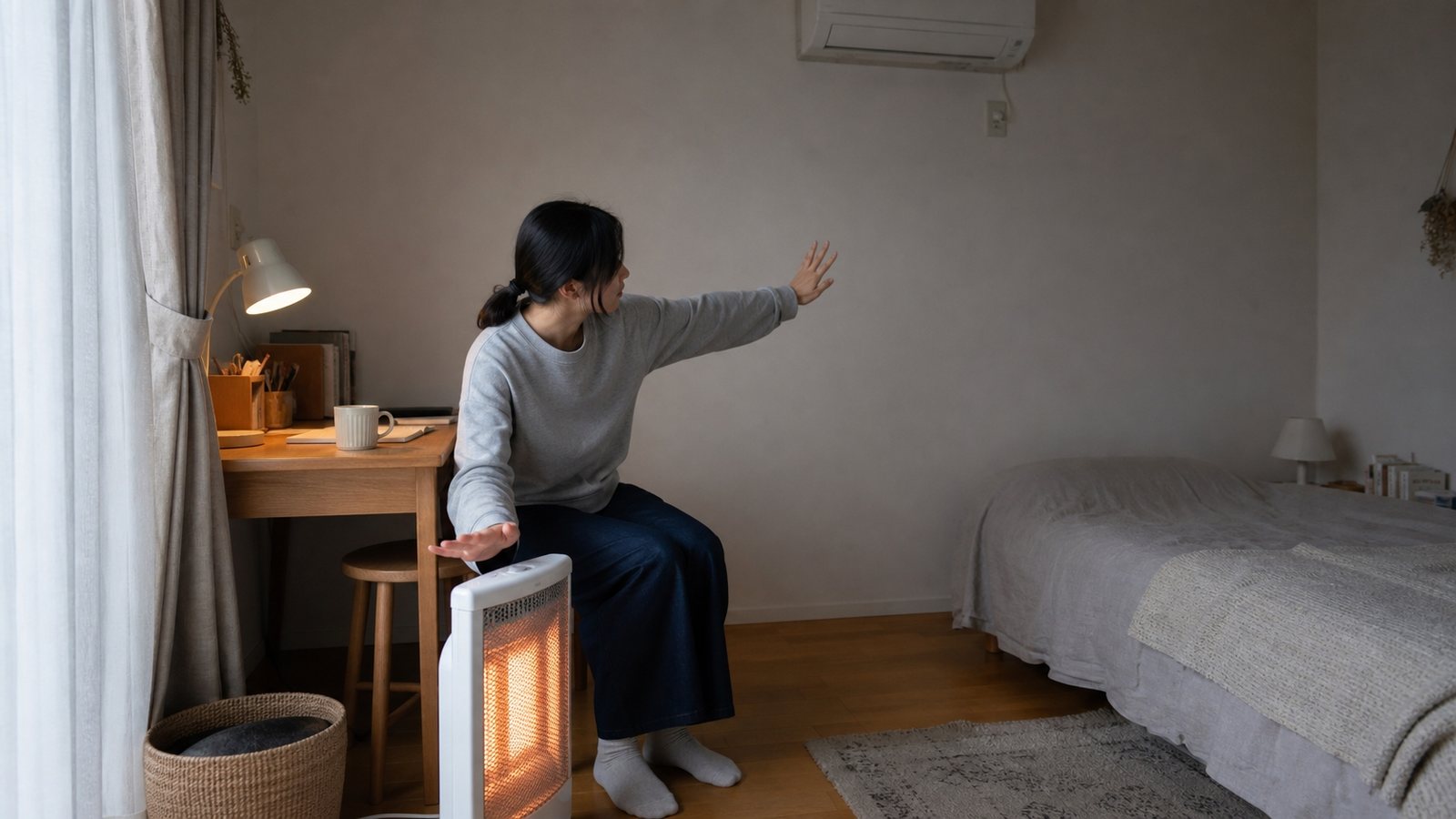 空調省電與冬季取暖方式選錯造成電費和體感卡住的居家維護示意圖 空調省電與冬季取暖方式選錯造成電費和體感卡住的居家維護示意圖