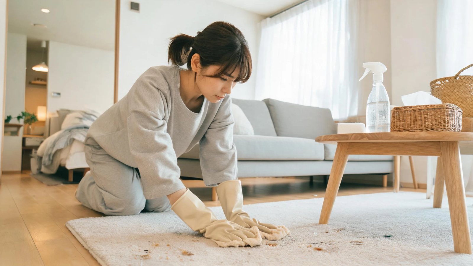 地毯咖啡污漬局部清潔