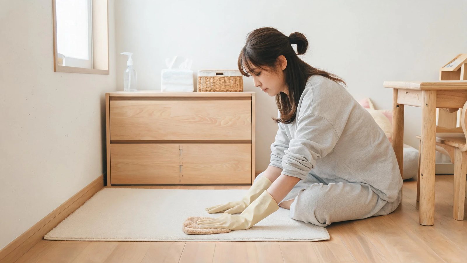 兒童房玩具收納與地墊清潔