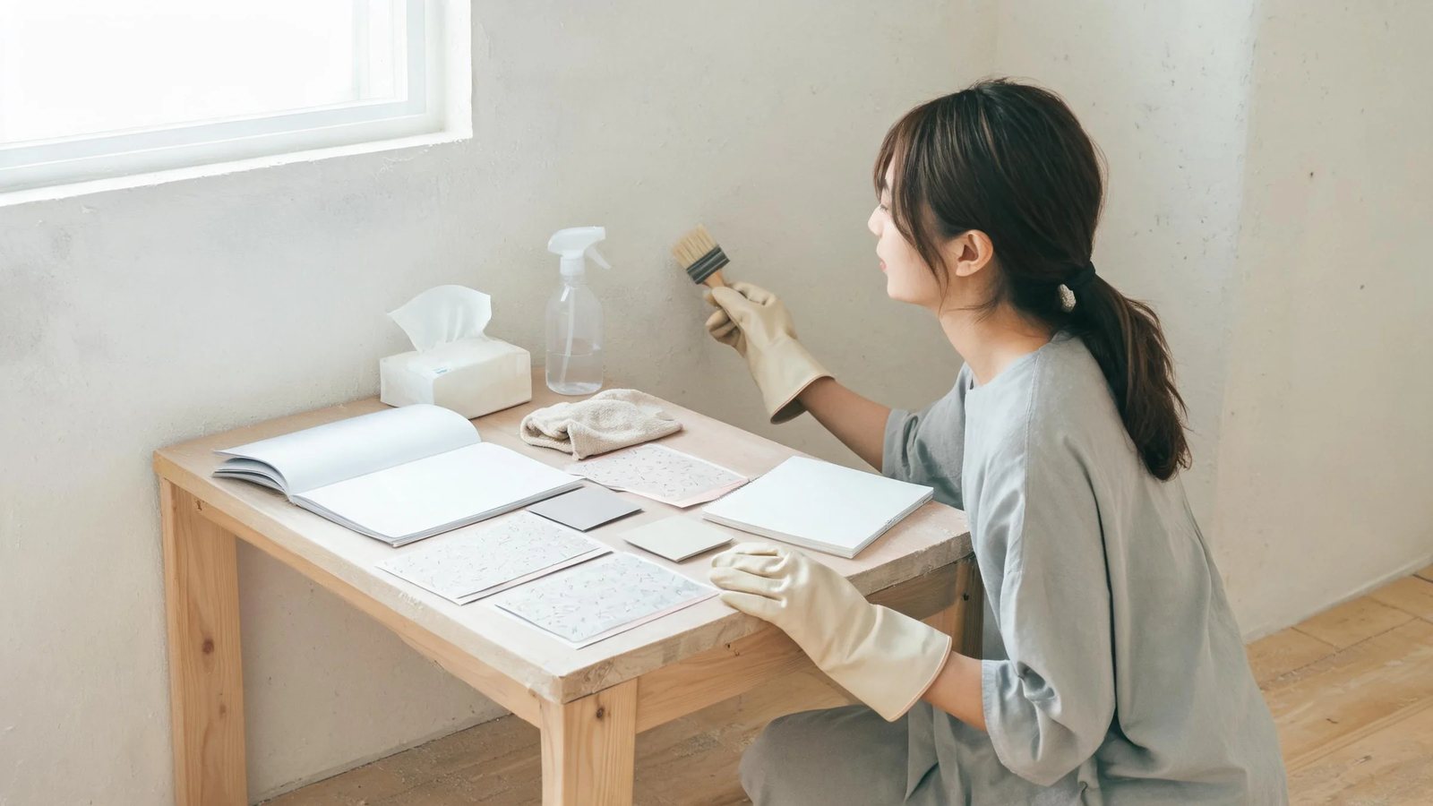 壁紙接縫櫃內粉塵與裝修後細清