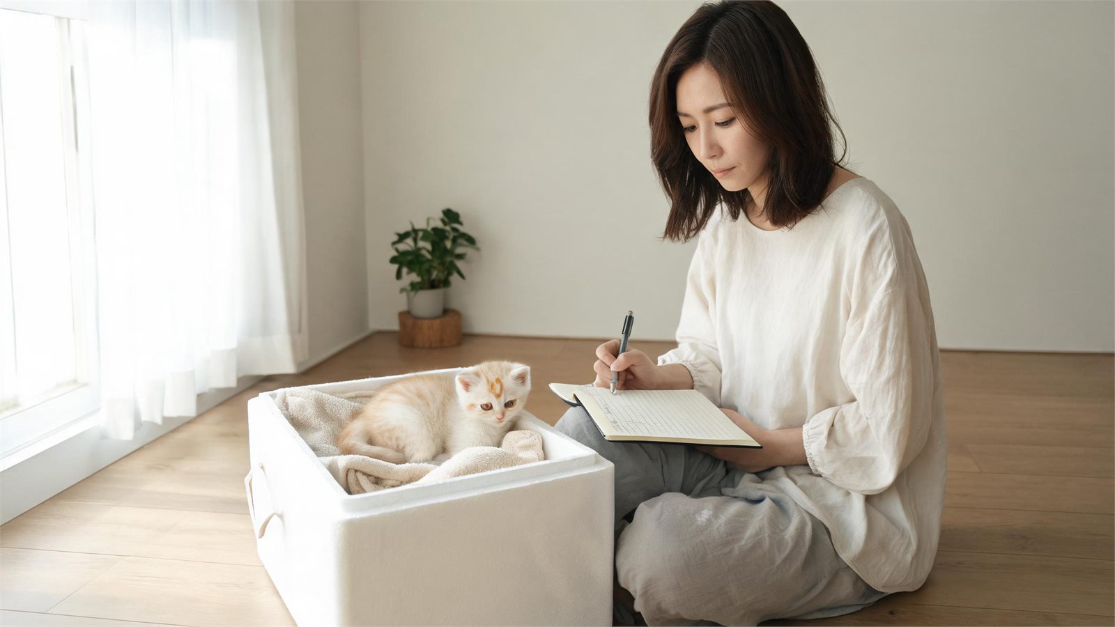 幼貓照護區奶味尿味與布料清潔
