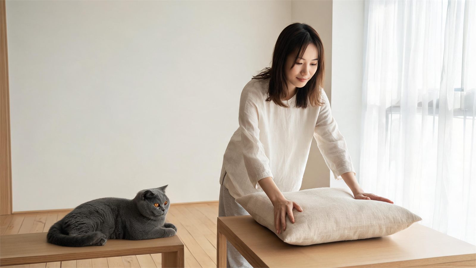 特殊品種貓飼養家庭整理貓窩沙發地毯與細毛皮屑