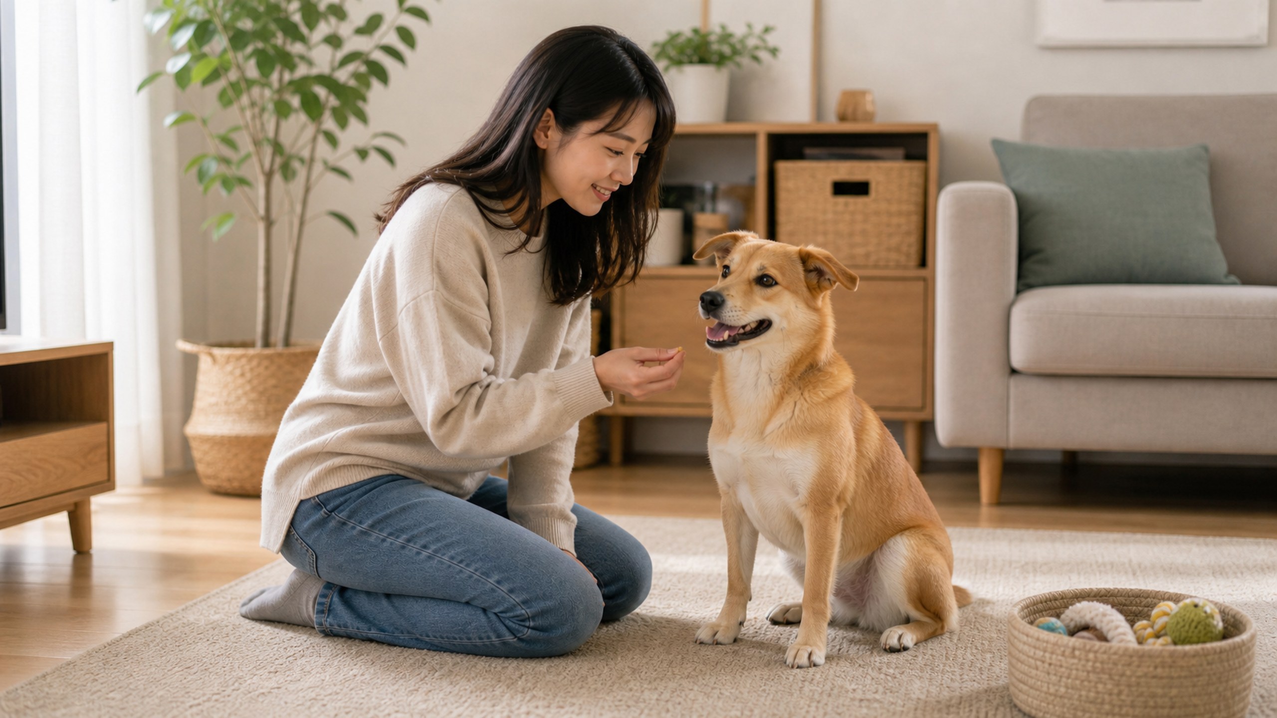 固定練習位置讓毛孩理解生活規則，呼應「狗狗壞習慣原因」主題