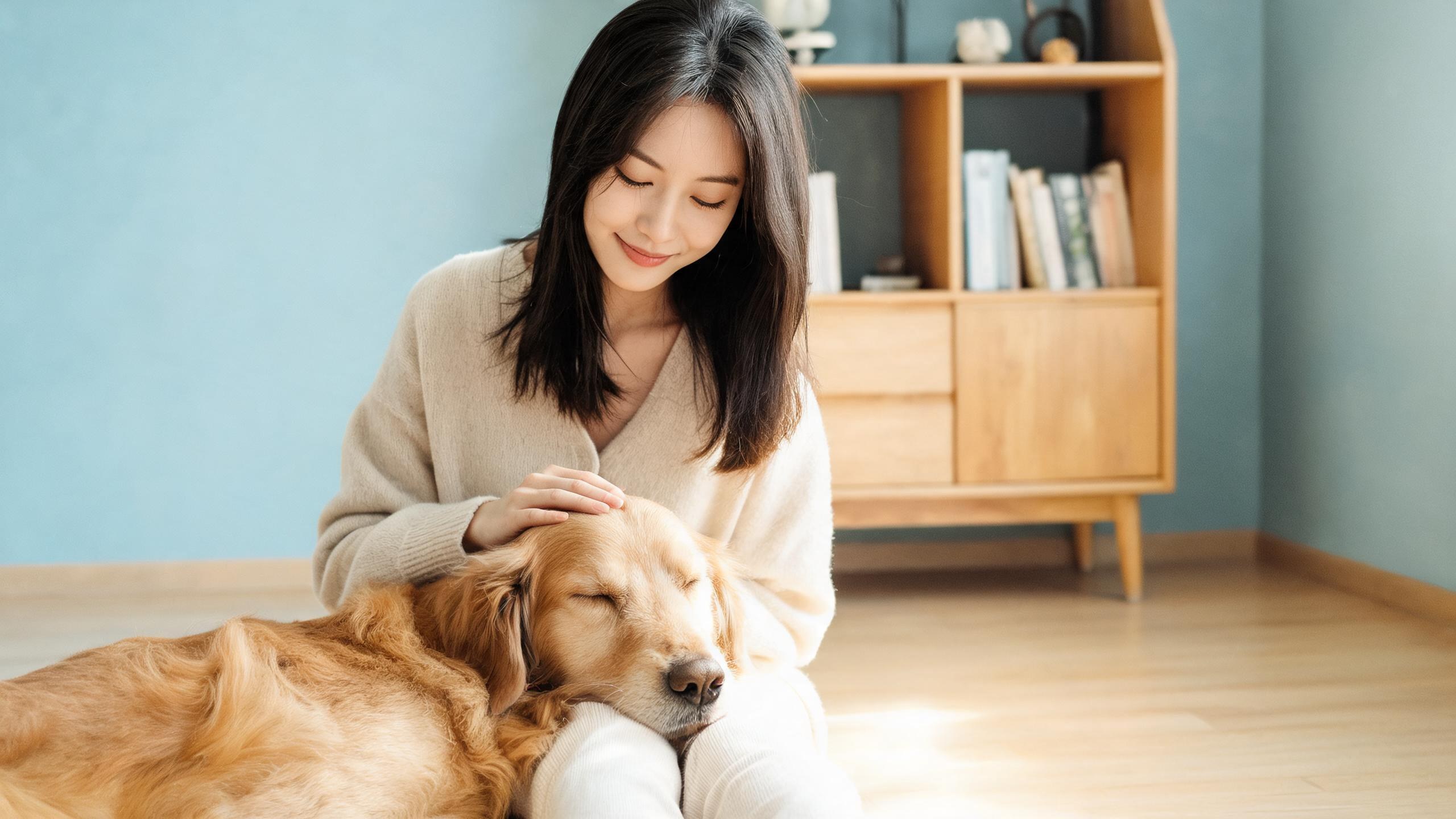 清晨家中毛孩靠近主人腳邊的生活畫面，呼應「狗狗壞習慣預防」主題