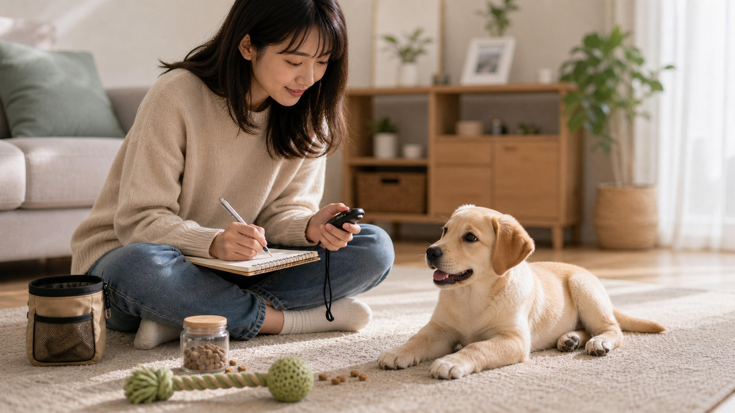 固定練習位置讓毛孩理解生活規則，呼應「狗狗學習原理」主題