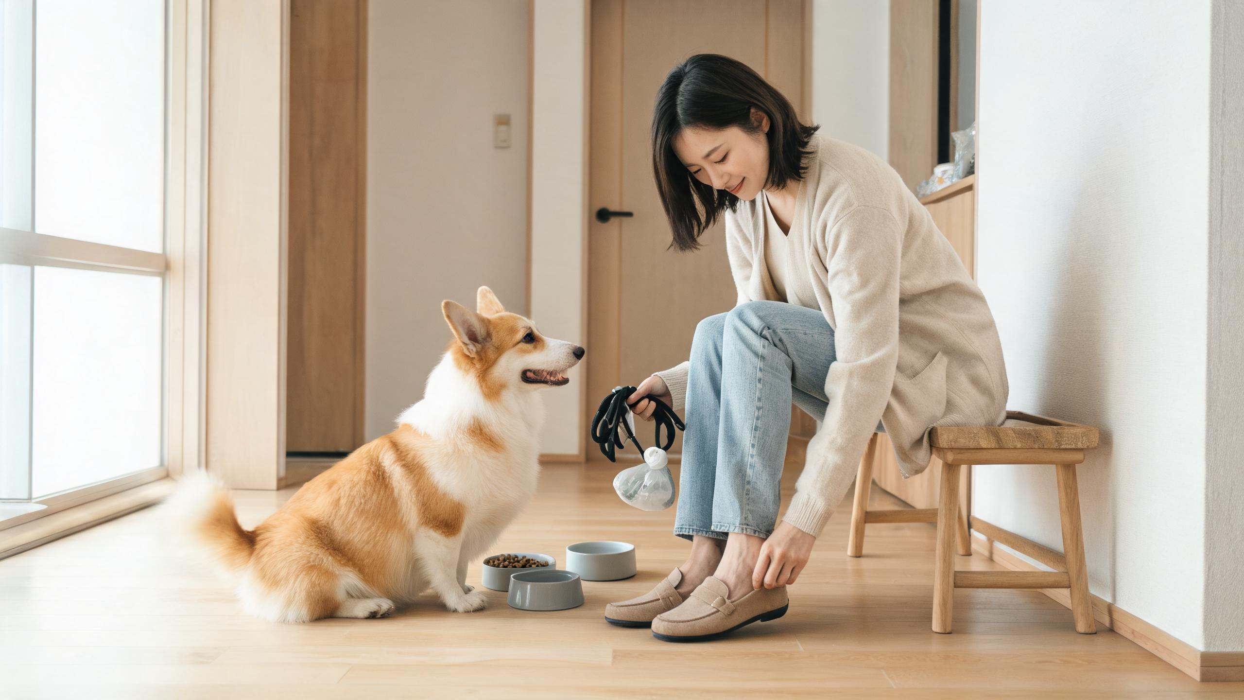 固定練習位置讓毛孩理解生活規則，呼應「飼主責任」主題